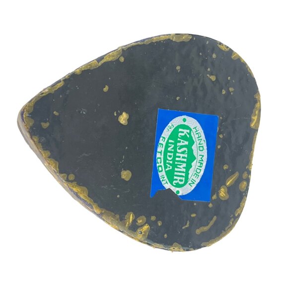 Hand-Painted Heart Shaped Decorative Box With Forest Animal Scene from India - Picture 12 of 12